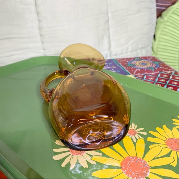 MCM Amber Glass Pitcher - Picture 6 of 9